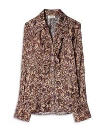 Zadig  amp  Voltaire Tuska Satin Button-Up Shirt   Nordstrom at Nordstrom